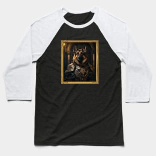 Majestic German Shepherd - Medieval German King (Framed) Baseball T-Shirt